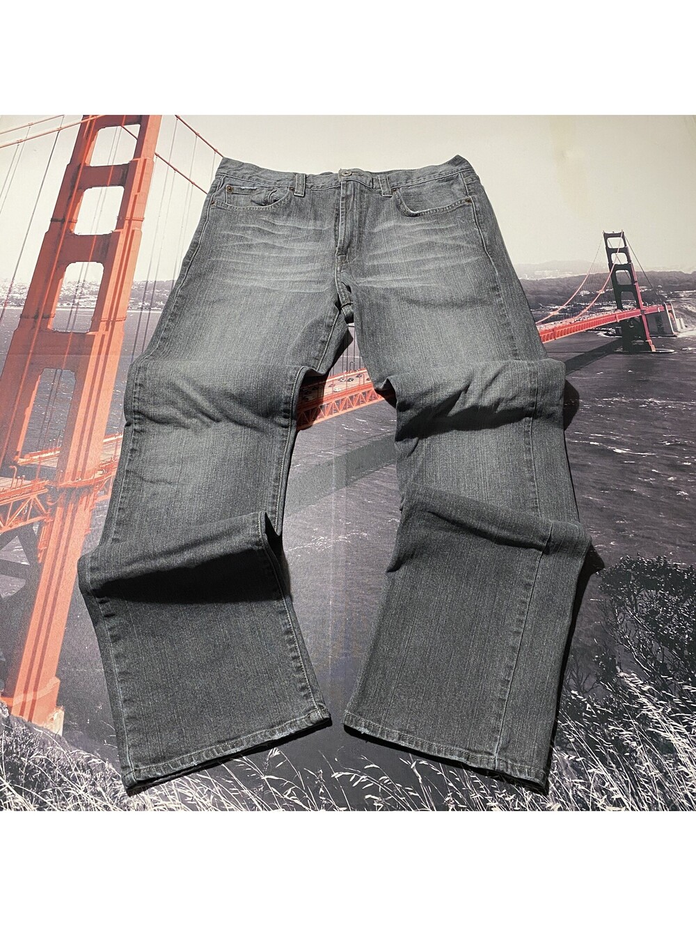Vinatge Lucky Brand Jeans Mens 32x31 Dungarees Denim Carbon Straight Regular